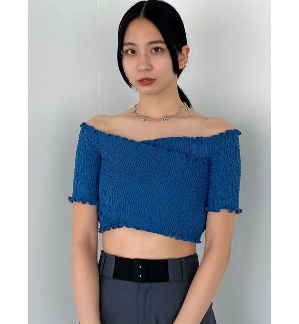 EMODA「フィットクロスバンドトップ」|Tシャツ・カットソー|