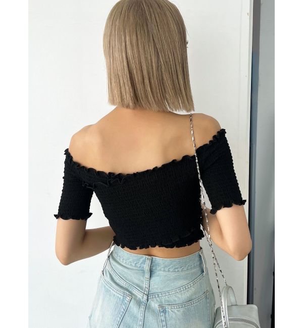 EMODA「フィットクロスバンドトップ」|Tシャツ・カットソー|