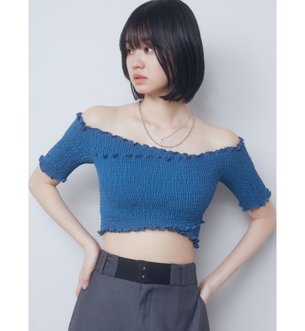 EMODA「フィットクロスバンドトップ」|Tシャツ・カットソー|