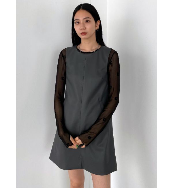 EMODA「Aラインフェイクレザーワンピース」|ワンピース|