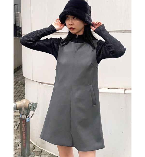 EMODA「Aラインフェイクレザーワンピース」|ワンピース|