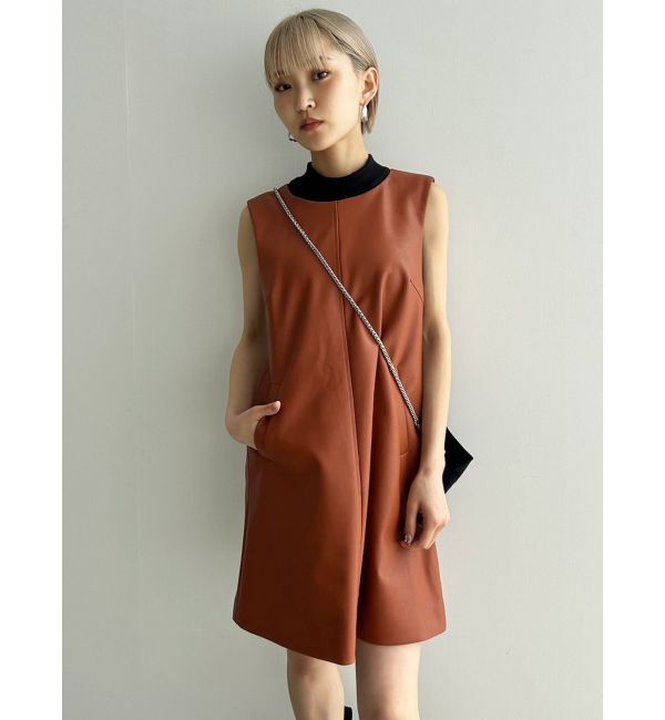 EMODA「Aラインフェイクレザーワンピース」|ワンピース|