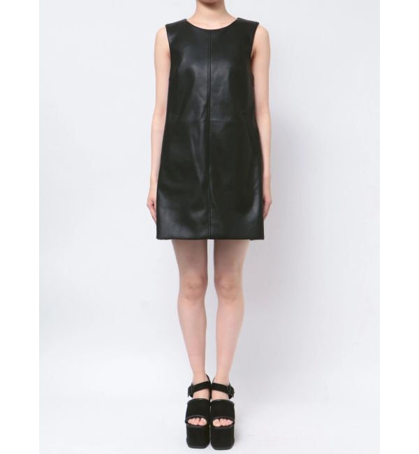 EMODA「Aラインフェイクレザーワンピース」|ワンピース|