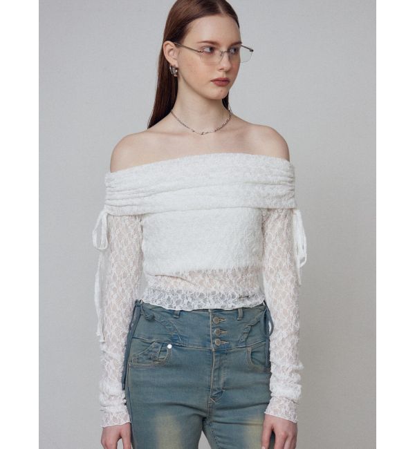EMODA「レースオフショルダートップ」|Tシャツ・カットソー|