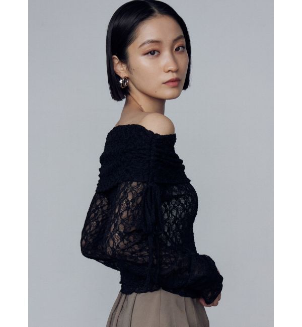 EMODA「レースオフショルダートップ」|Tシャツ・カットソー|