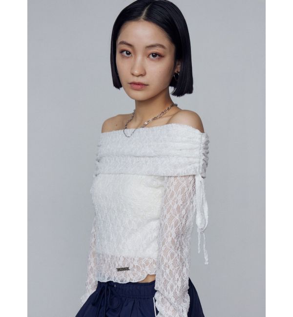 EMODA「レースオフショルダートップ」|Tシャツ・カットソー|