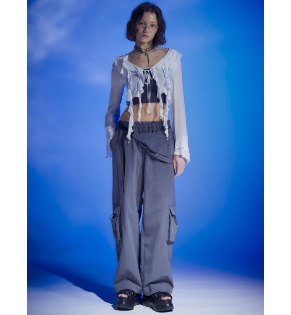 EMODA「ラッフルハングクロップドブラウス」|Tシャツ・カットソー|