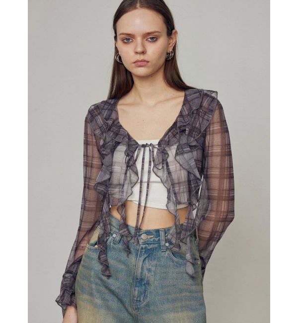 EMODA「ラッフルハングクロップドブラウス」|Tシャツ・カットソー|