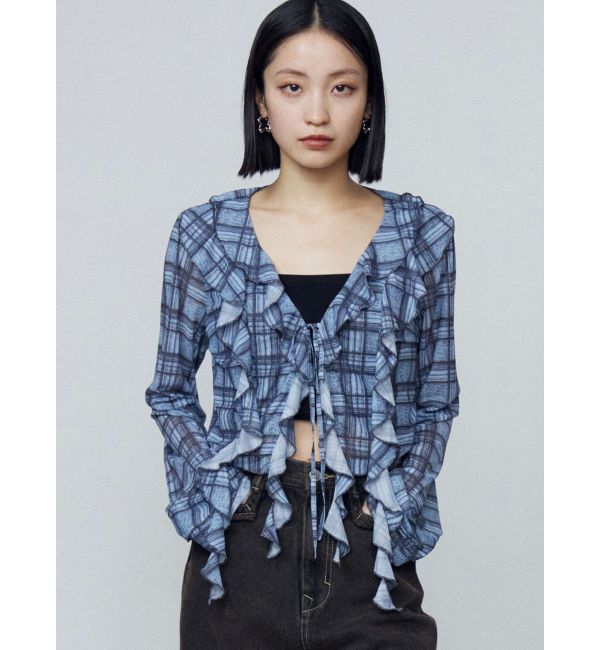 EMODA「ラッフルハングクロップドブラウス」|Tシャツ・カットソー|