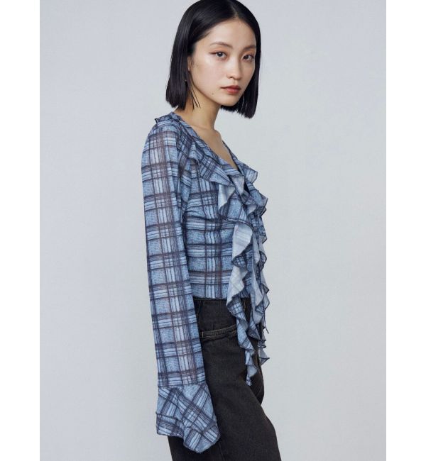 EMODA「ラッフルハングクロップドブラウス」|Tシャツ・カットソー|