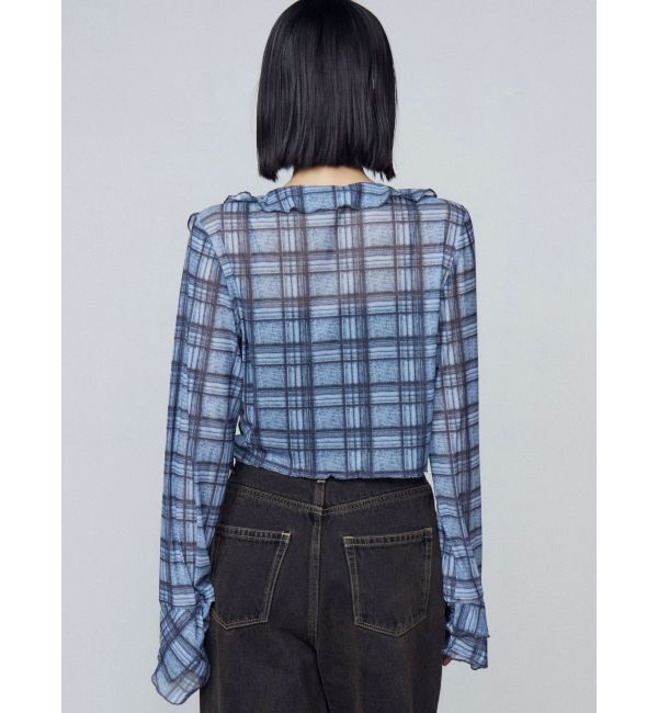 EMODA「ラッフルハングクロップドブラウス」|Tシャツ・カットソー|