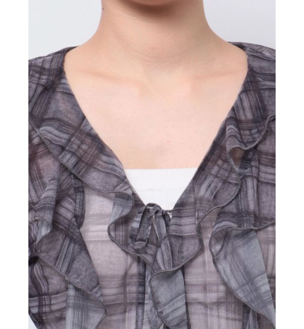 EMODA「ラッフルハングクロップドブラウス」|Tシャツ・カットソー|