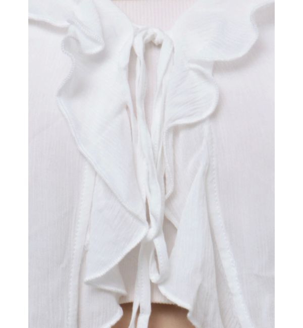 EMODA「ラッフルハングクロップドブラウス」|Tシャツ・カットソー|