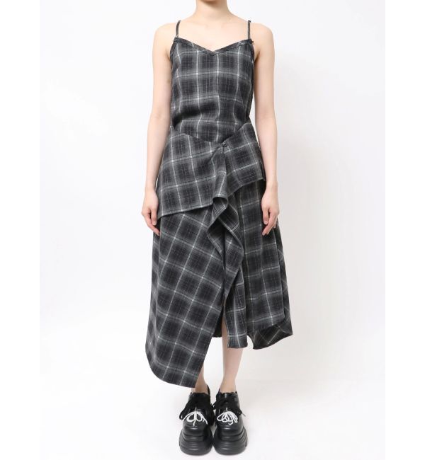 EMODA「スリットフリルマキシワンピース」|ワンピース|ブラック