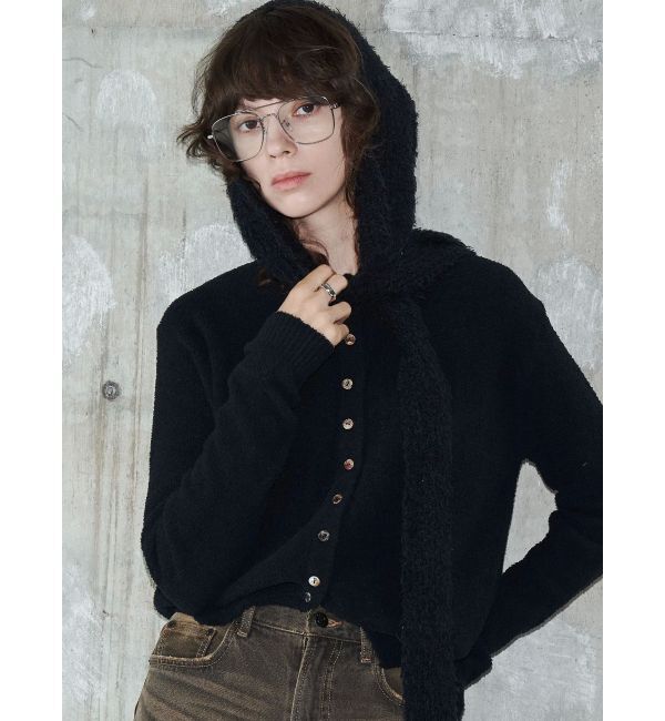 EMODA「【VEQUM】MOLE KNIT CARDIGUAN」|カーディガン|ブラック