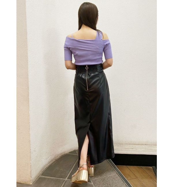 MERCURYDUO「アシンメトリーワンショルニット」|ニット・セーター|