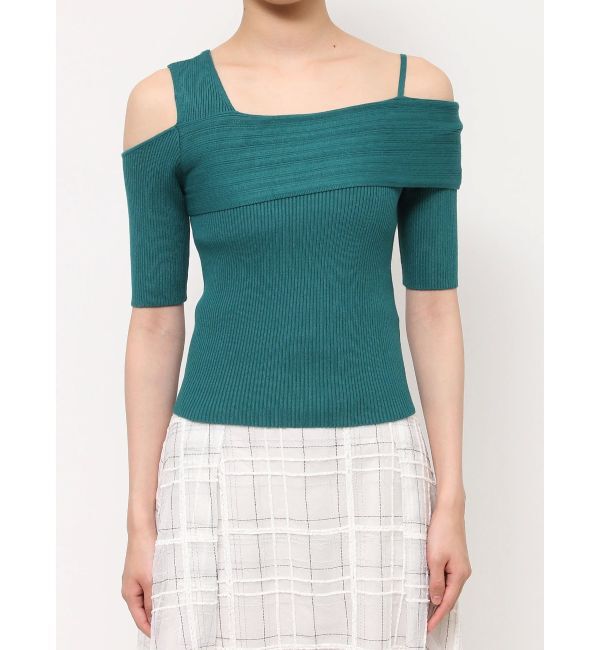 MERCURYDUO「アシンメトリーワンショルニット」|ニット・セーター|