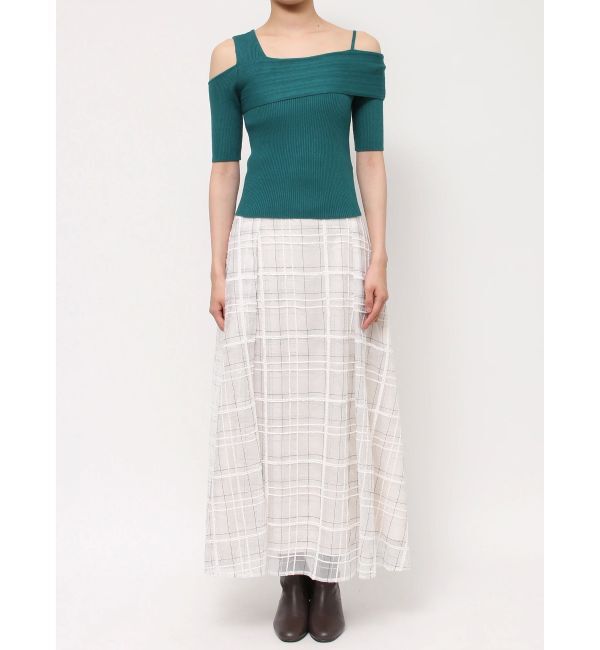 MERCURYDUO「アシンメトリーワンショルニット」|ニット・セーター|