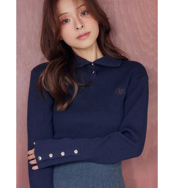 MERCURYDUO「U.S. POLO ASSN.別注 リブハイネックニット」|ニット・セーター|ネイビー