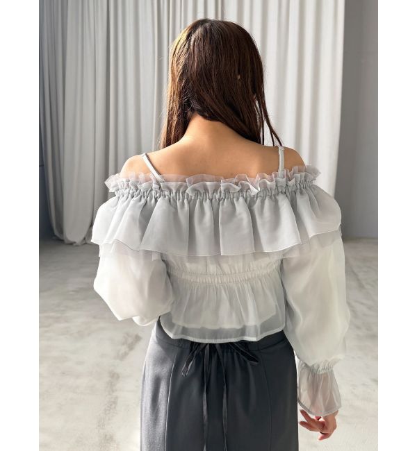 MERCURYDUO「オフショルラッフルブラウス」|シャツ・ブラウス|