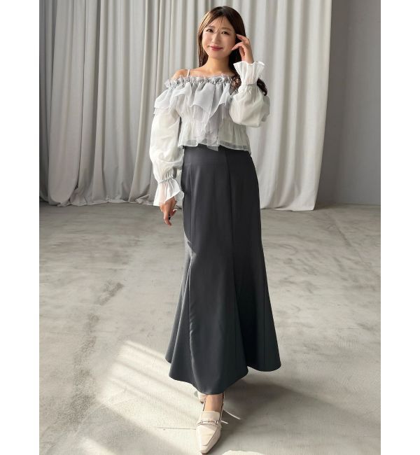 MERCURYDUO「オフショルラッフルブラウス」|シャツ・ブラウス|