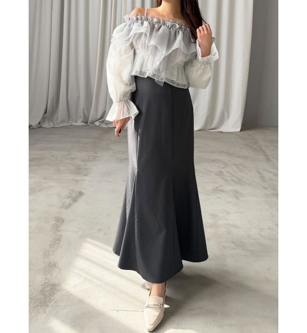 MERCURYDUO「オフショルラッフルブラウス」|シャツ・ブラウス|