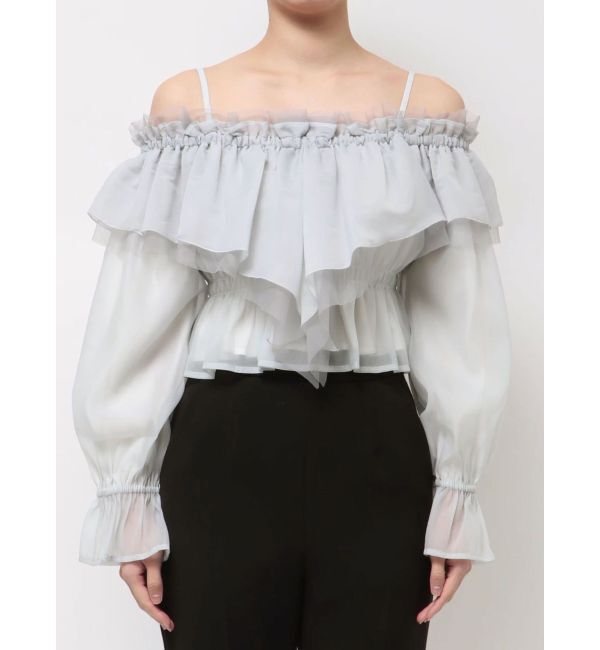 MERCURYDUO「オフショルラッフルブラウス」|シャツ・ブラウス|