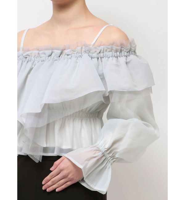 MERCURYDUO「オフショルラッフルブラウス」|シャツ・ブラウス|