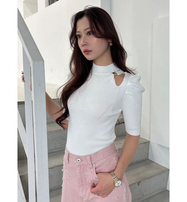 MERCURYDUO「モチーフパーツカットアウトニット」|ニット・セーター|