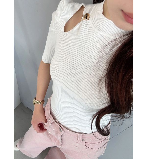 MERCURYDUO「モチーフパーツカットアウトニット」|ニット・セーター|