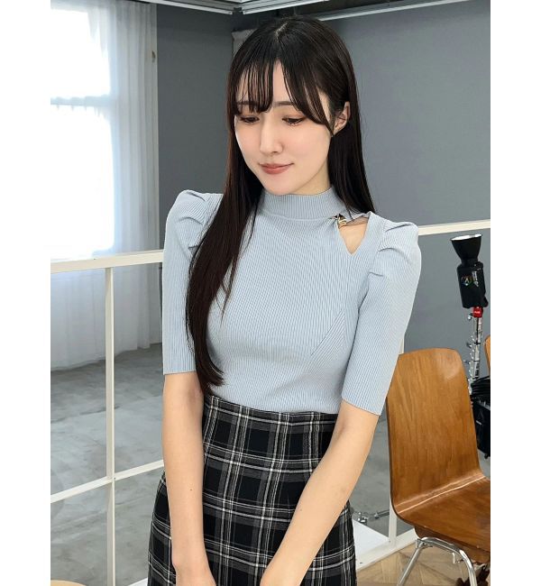 MERCURYDUO「モチーフパーツカットアウトニット」|ニット・セーター|