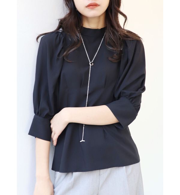 MURUA「ボウタイタックブラウス」|シャツ・ブラウス|ブラック