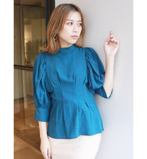 MURUA「ボウタイタックブラウス」|シャツ・ブラウス|グリーン