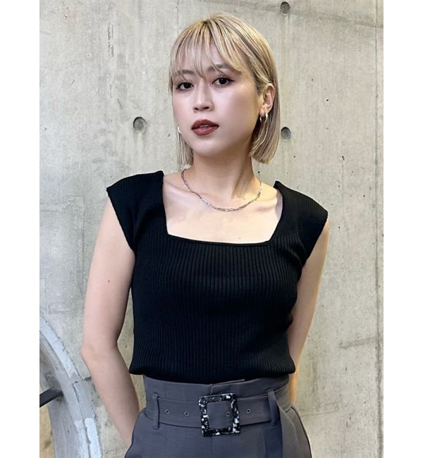 MURUA「バックオープンリブコルセットニット」|ニット・セーター|