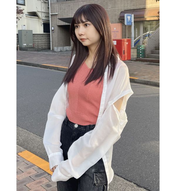 MURUA「バックオープンリブコルセットニット」|ニット・セーター|