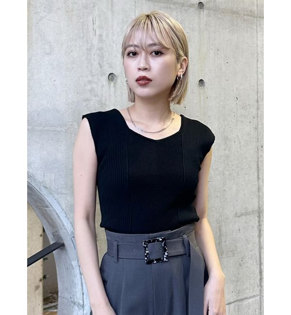 MURUA「バックオープンリブコルセットニット」|ニット・セーター|