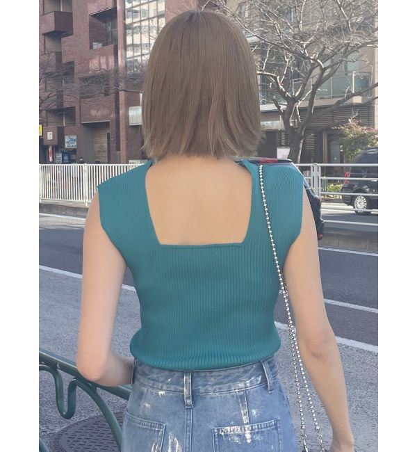 MURUA「バックオープンリブコルセットニット」|ニット・セーター|