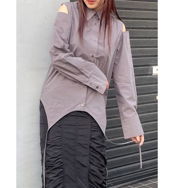 MURUA「ターンバック2wayシャツ」|シャツ・ブラウス|グレー