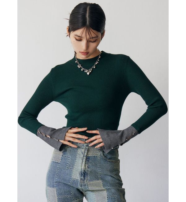 MURUA「フレアスリーブアクセントニット」|ニット・セーター|