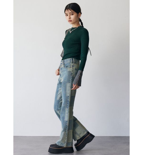 MURUA「フレアスリーブアクセントニット」|ニット・セーター|