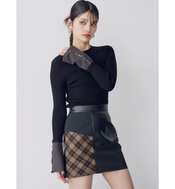 MURUA「フレアスリーブアクセントニット」|ニット・セーター|