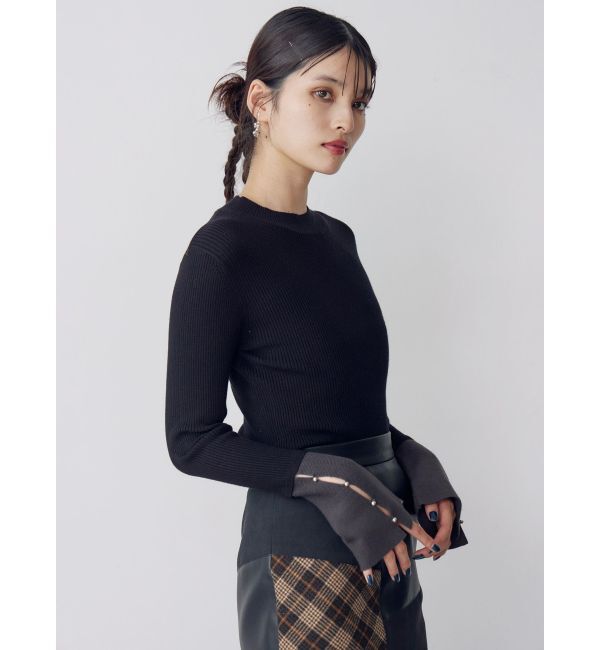 MURUA「フレアスリーブアクセントニット」|ニット・セーター|