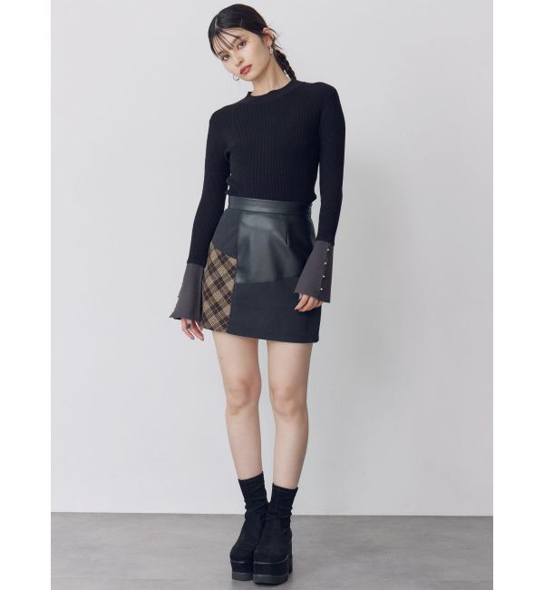 MURUA「フレアスリーブアクセントニット」|ニット・セーター|