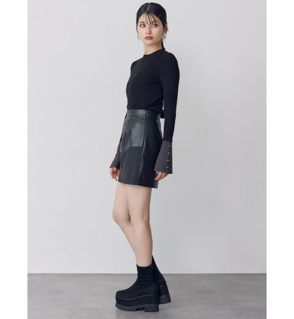 MURUA「フレアスリーブアクセントニット」|ニット・セーター|