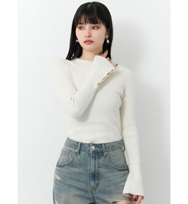 MURUA「フレアスリーブアクセントニット」|ニット・セーター|