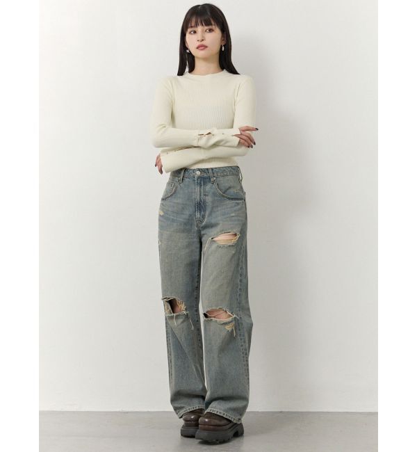 MURUA「フレアスリーブアクセントニット」|ニット・セーター|