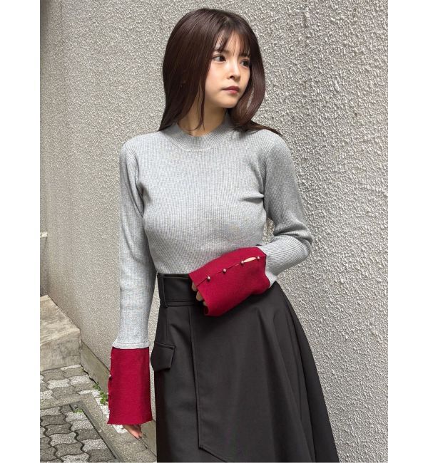 MURUA「フレアスリーブアクセントニット」|ニット・セーター|