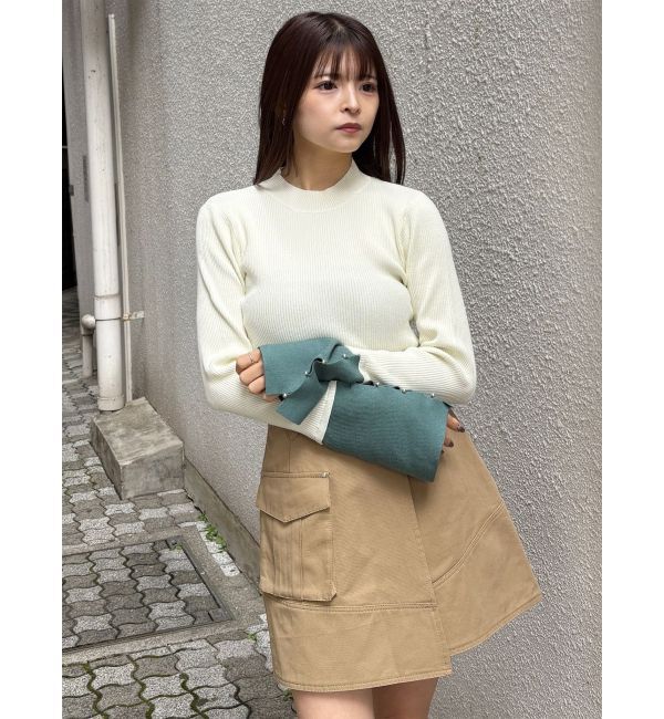 MURUA「フレアスリーブアクセントニット」|ニット・セーター|