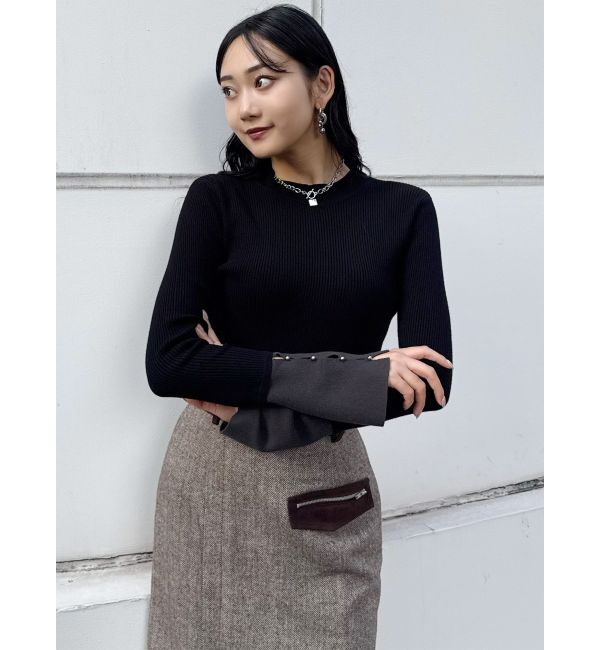 MURUA「フレアスリーブアクセントニット」|ニット・セーター|