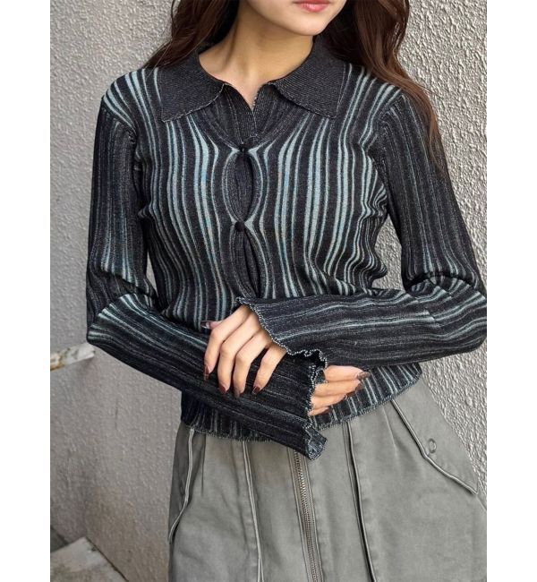 MURUA「フロントピンチニット」|ニット・セーター|ブラック